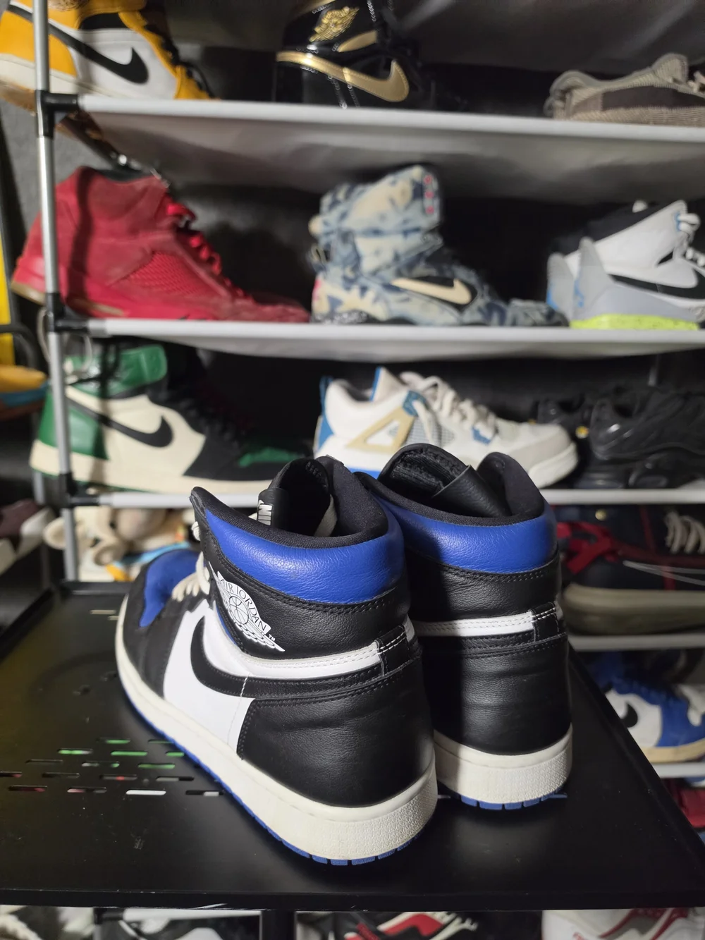 🔥 Nike Air Jordan 1 High - Black/White/Royal Blue Men Size 10